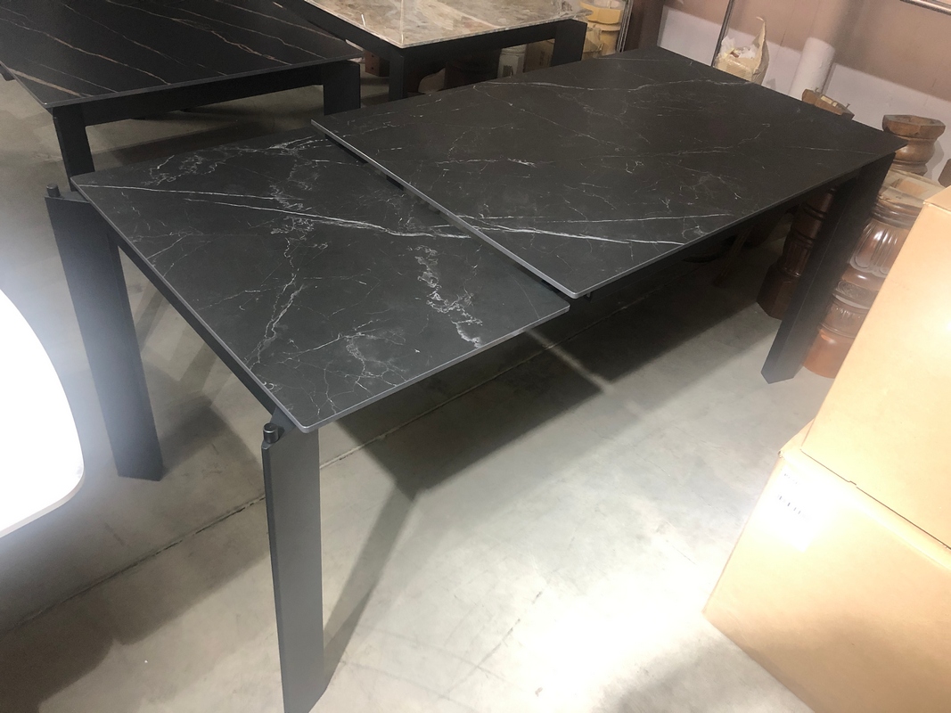 Стол corner 120 matt black marble sintered stone black м city