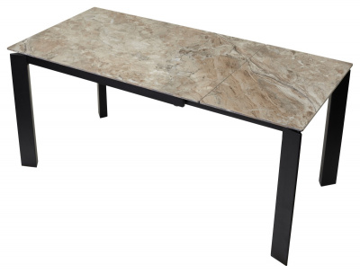 Стол CORNER 120 GLOSS ATHENS BROWN SINTERED STONE / BLACK М-City