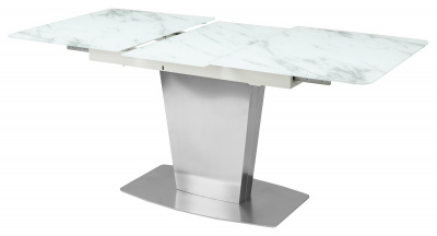 Стол CASTSTEEL 130 GLASS ПОД МРАМОР М-City