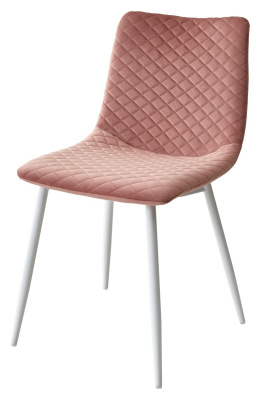 Стул TINTIN BLUVEL-52 PINK / белый каркас М-City