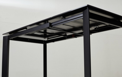 Стол CORNER 120 MATT BLACK MARBLE SINTERED STONE/ BLACK М-City