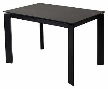 Стол CORNER 120 MATT BLACK MARBLE SINTERED STONE/ BLACK М-City