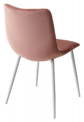 Стул TINTIN BLUVEL-52 PINK / белый каркас М-City