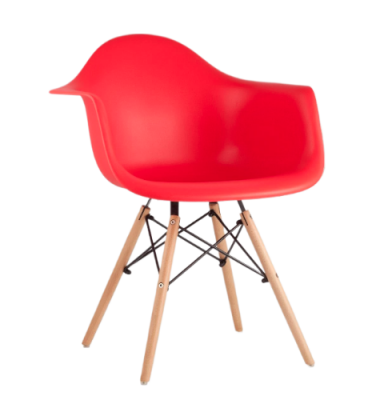 Кресло (EAMES W) ножки деревосид.КРАСНЫЙ-fotor-bg-remover-20240615155236