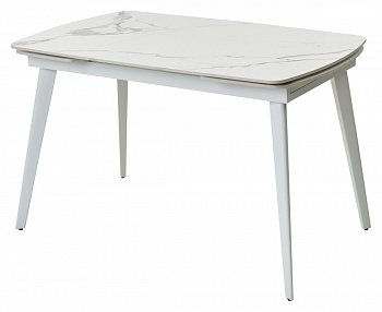 Стол ELIOT 120 GLOSS STATUARIO WHITE SINTERED STONE / WHITE М-City