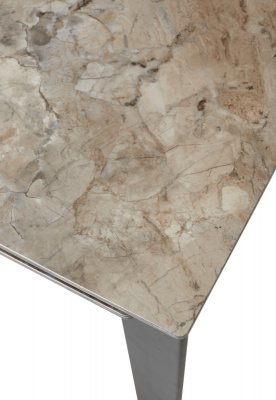Стол CORNER 120 GLOSS ATHENS BROWN SINTERED STONE / BLACK М-City