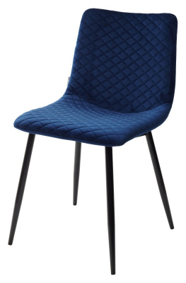 Стул TINTIN BLUVEL-86 NAVY BLUE / черный каркас М-City