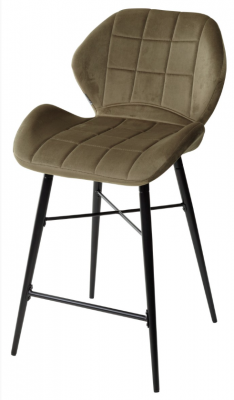 Полубарный стул MARCEL BLUVEL-77 ASH GREEN велюр