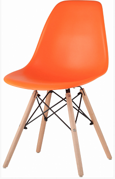 Стул (EAMES)[деревосид. пластик ОРАНЖЕВЫЙ