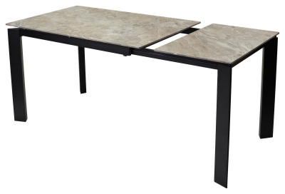Стол CORNER 120 GLOSS ATHENS BROWN SINTERED STONE / BLACK М-City