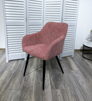 Стул BRANDY WZ2042-11 брусничный фактурный велюр/ черный каркас М-City