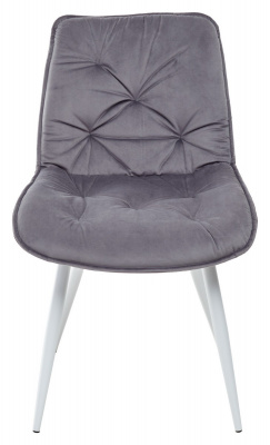 Стул MONACO UF910-05 DARK GREY, велюр/белый каркас M-City
