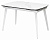 Стол ELIOT 120 HIGH GLOSS STATUARIO Белый мрамор глянцевый, керамика/ белый каркас М-City