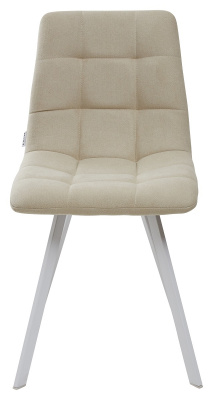 Стул CHILLI SQUARE UF860-01B бежевый, ткань/ белый каркас М-City